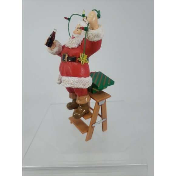 Coca Cola Trim A Tree Collection 1965 Santa Decorating Lights Ornament 1993 VTG - Picture 11 of 16